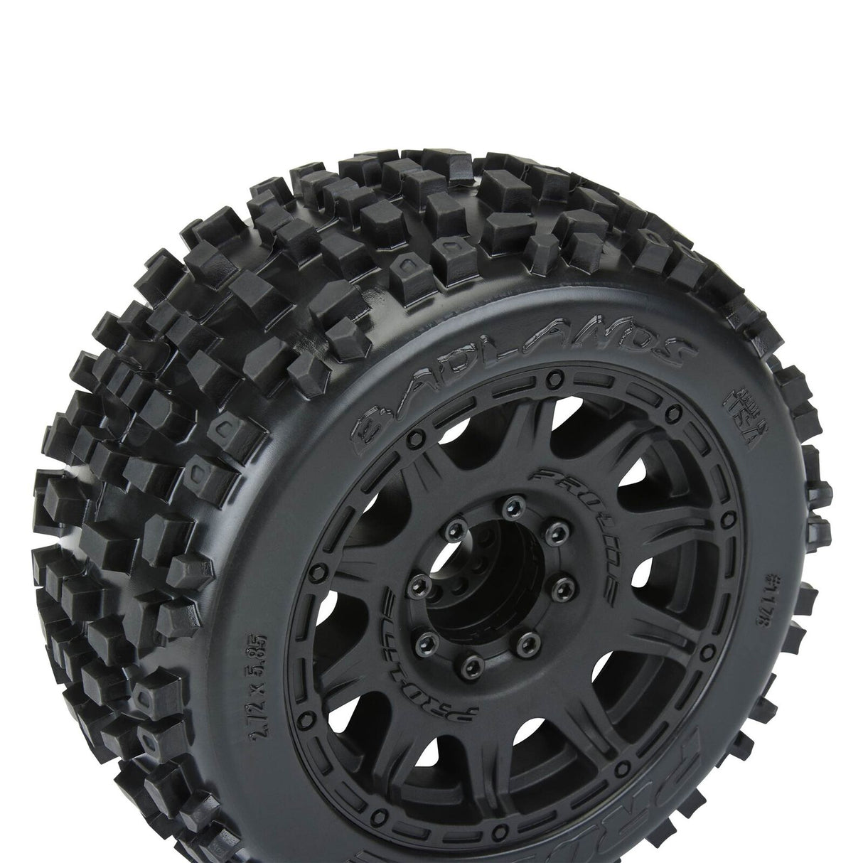 PROLINE PRO117810 Badlands 3.8" All Terrain MT Tires, Raid Black Mounted 8x32 17