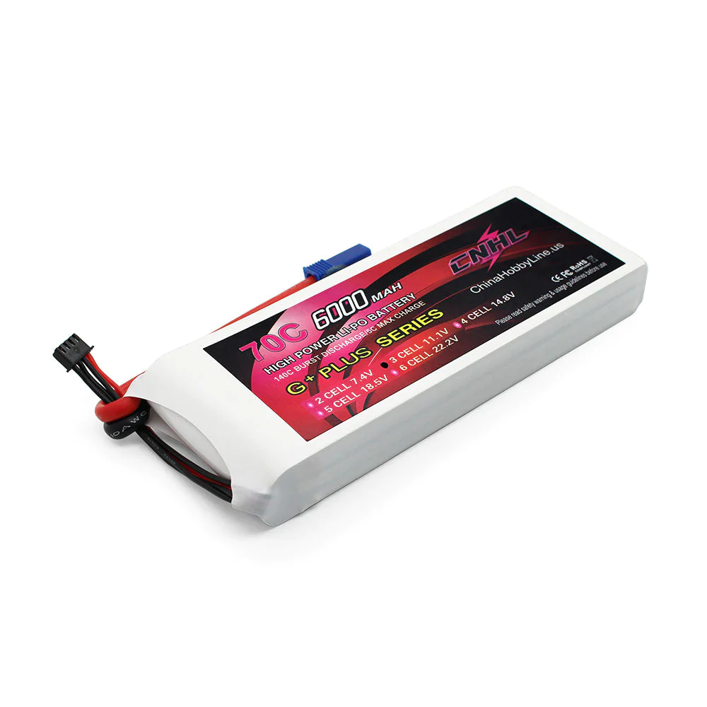 CNHL 600703EC5 G+Plus 6000mAh 11.1V 3S 70C Batería Lipo con enchufe EC5