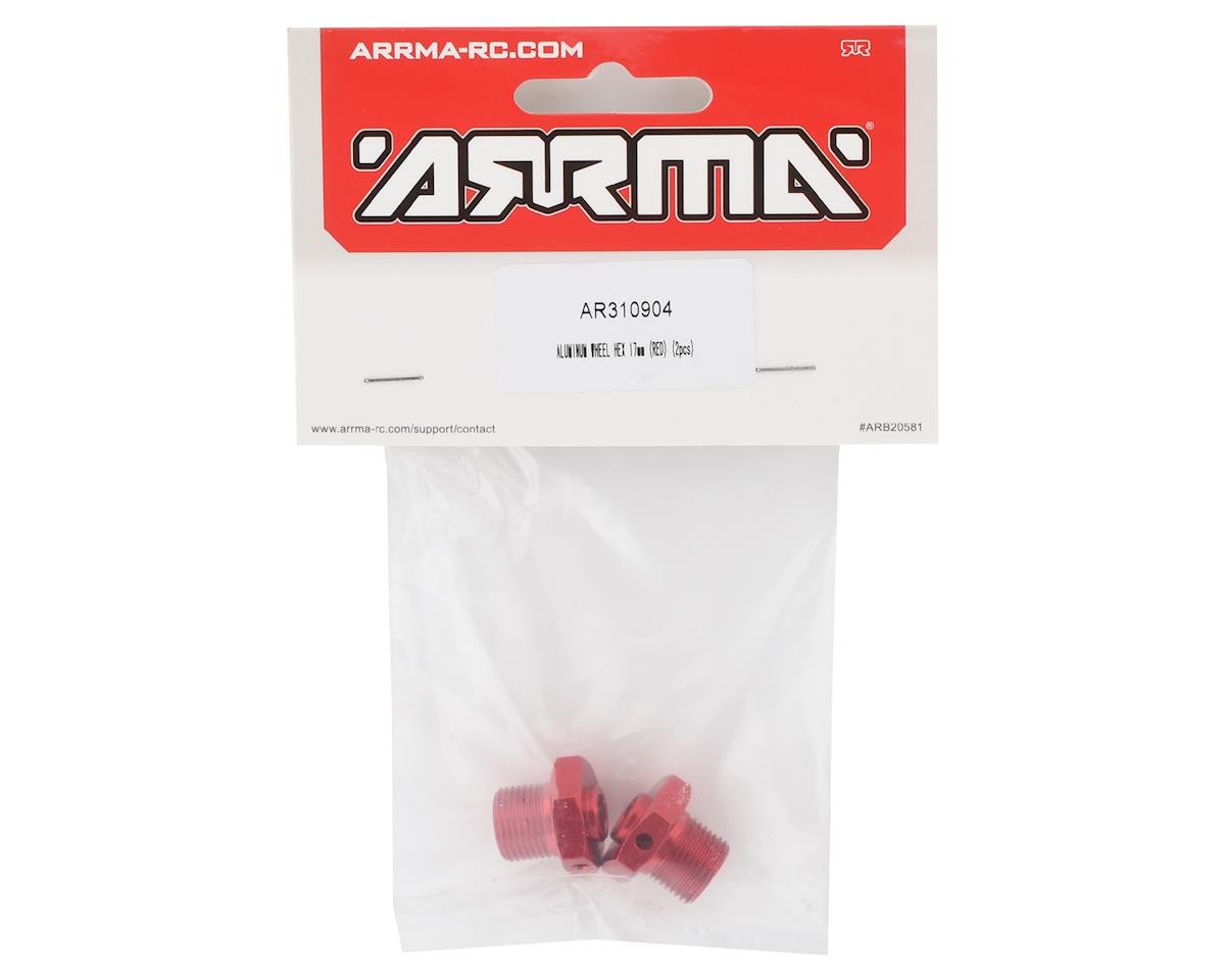 Arrma AR310904 17mm Aluminum Wheel Hex (Red) (2)