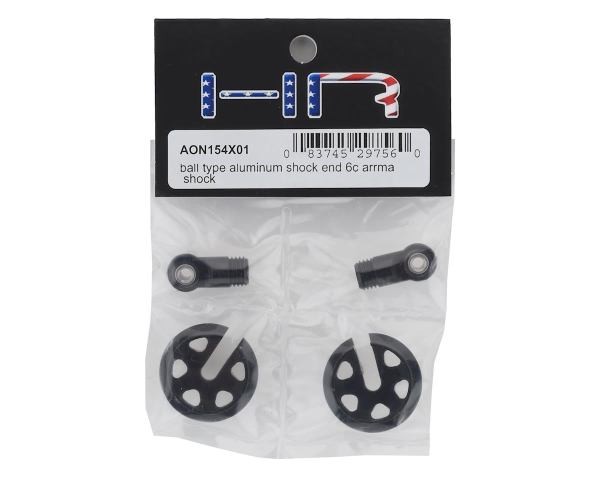 Hot Racing AON154X01 Arrma 6S Extremo de amortiguador de aluminio con bloqueo (negro)