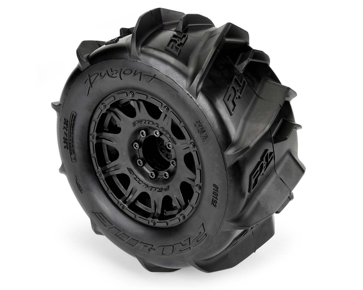 Pneus de camion pré-montés Pro-Line Dumont 3,8" (2) (noir) (Z3) avec Raid 8x32