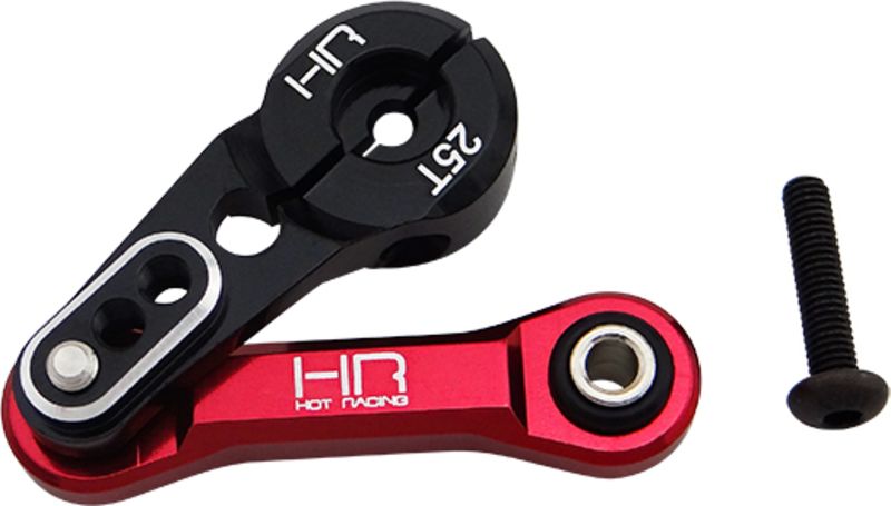 Hot Racing AON48SH25 Dirección de enlace fijo de aluminio con brazo servo 25T