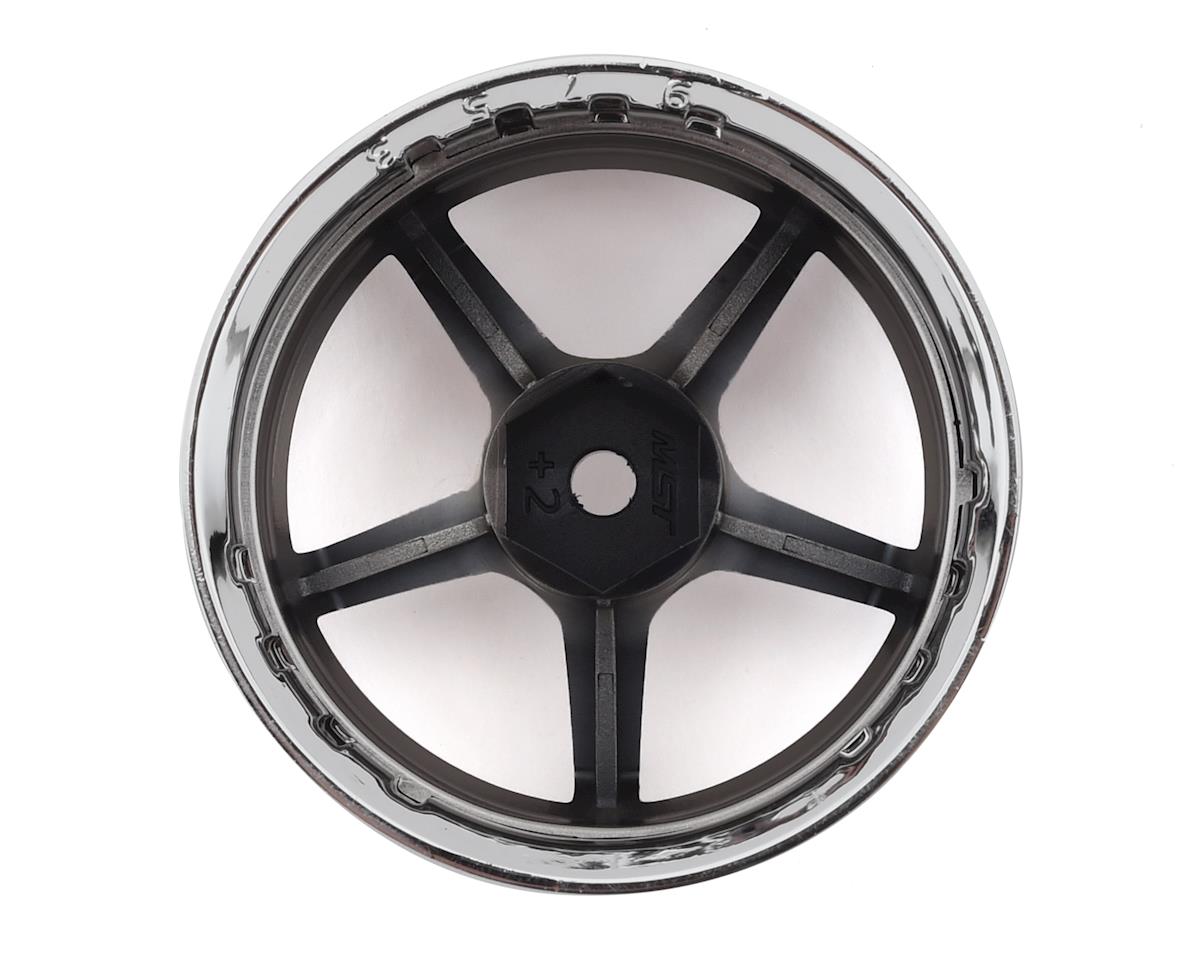 MST 832109SBK GT Juego de ruedas (cromado/cromado negro) (4) (compensación intercambiable)