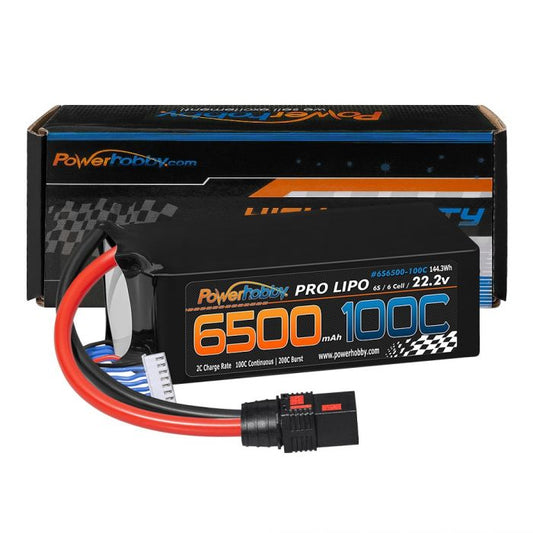 Powerhobby 6S 22.2V 6500mah 100c Lipo Battery w QS8 Plug 8AWG Wire