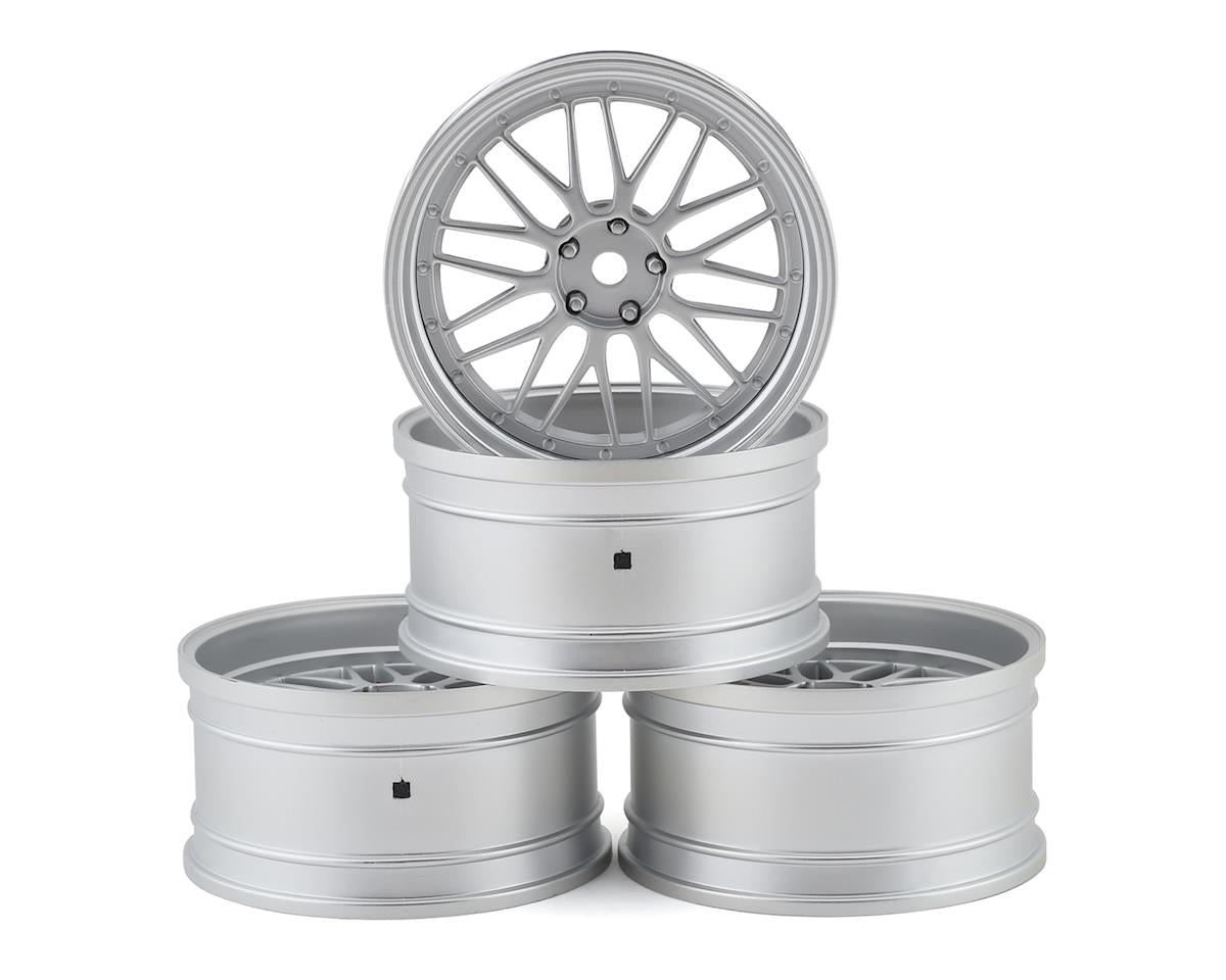 MST 832102FS LM Wheel Set (Flat Silver) (4) (Offset Changeable) w/12mm Hex