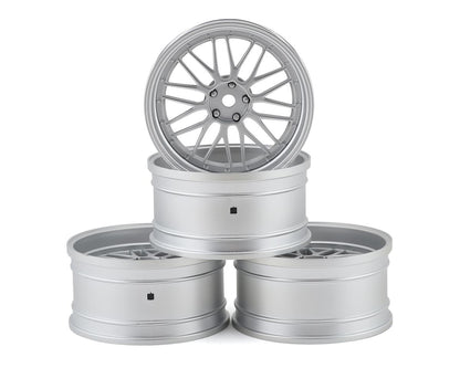 MST 832102FS LM Wheel Set (Flat Silver) (4) (Offset Changeable) w/12mm Hex