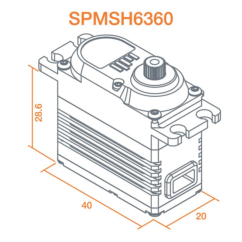 SPEKTRUM SPMSH6360  Standard Digital HV Brushless Mid Torque Ultra Speed Heli Ta