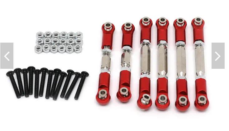 IronManRc ARRMA 3S Senton Big Rock Typhon Granito ROJO Tie Rods