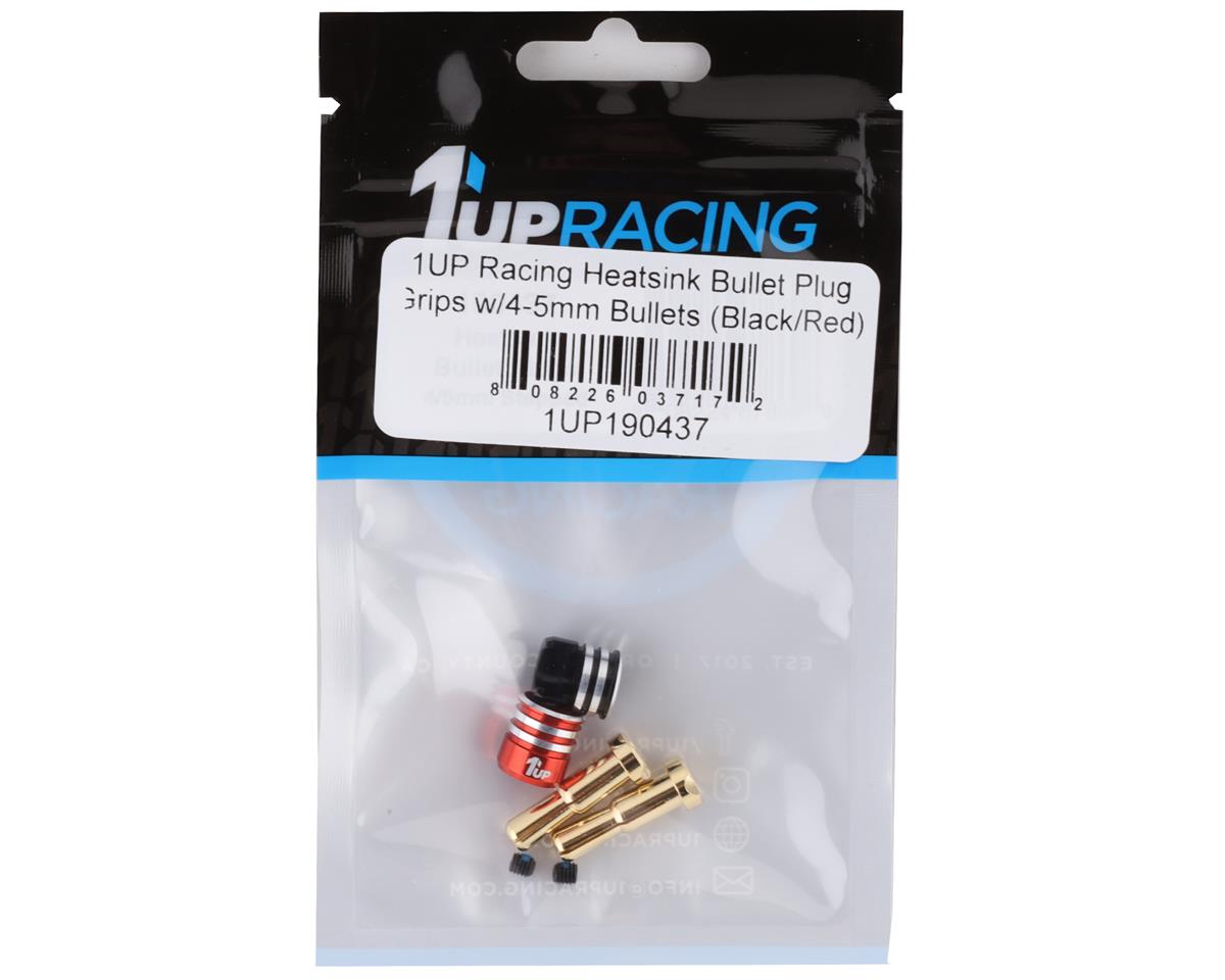 1UP Racing 190437 Puños para disipador de calor con balas de 4-5 mm (negro/rojo)
