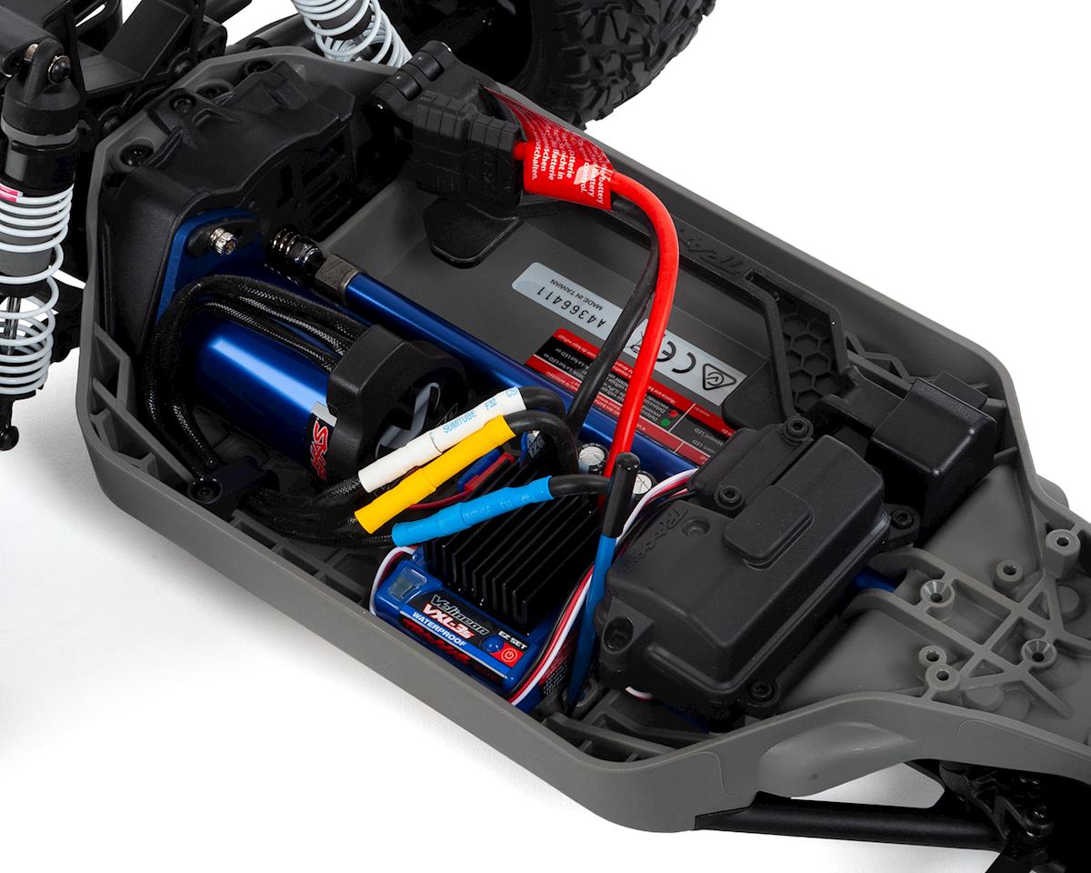 Traxxas 67076-4-RED Rustler 4X4 VXL Camion de stade RTR 1/10 4WD sans balais