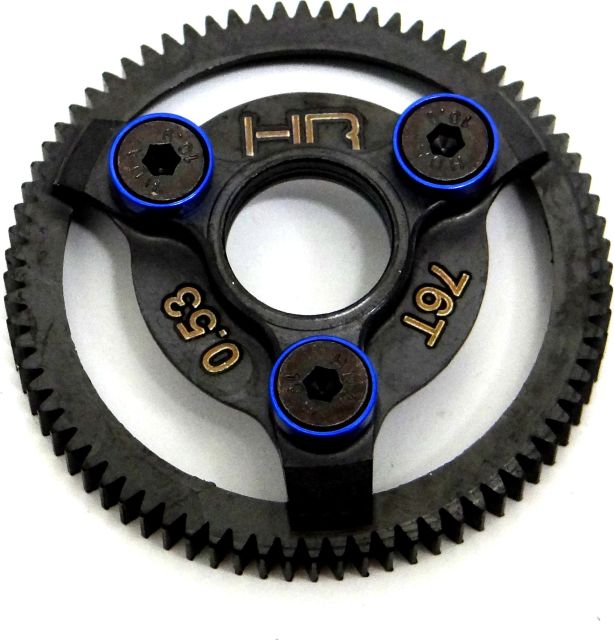 HOT RACING STE876 Engranaje recto de acero endurecido (76t 48p) (Azul) - Traxxas