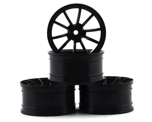 MST 832068BK GTR Wheel Set (Black) (4) (9mm Offset) w/12mm Hex