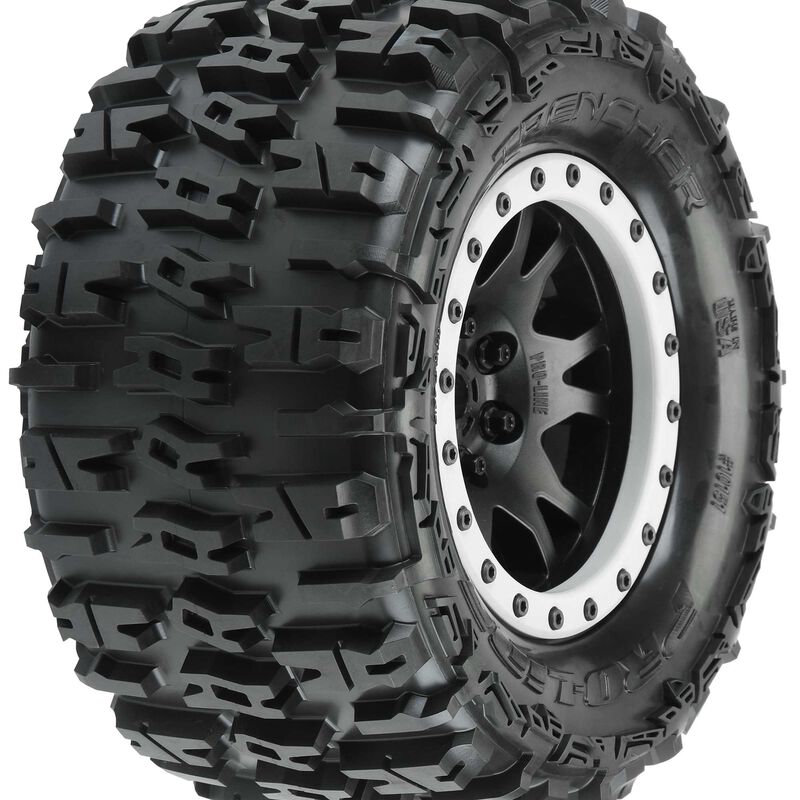 PRO-LINE 10151-13 Trencher 4.3" X-MAXX MTD Impulse Front Rear Tire, Black/Gray