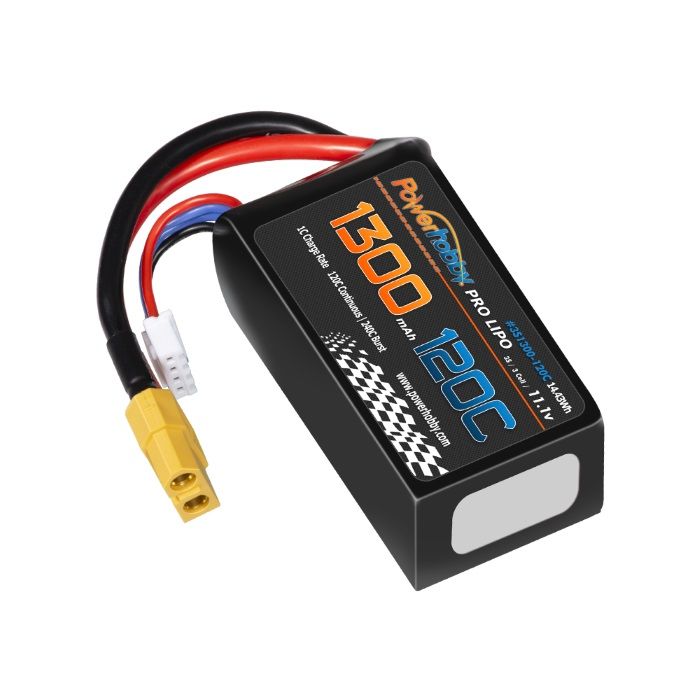 Batterie Lipo Powerhobby 3S 11,1 V 1300 mah 120C avec prise XT60