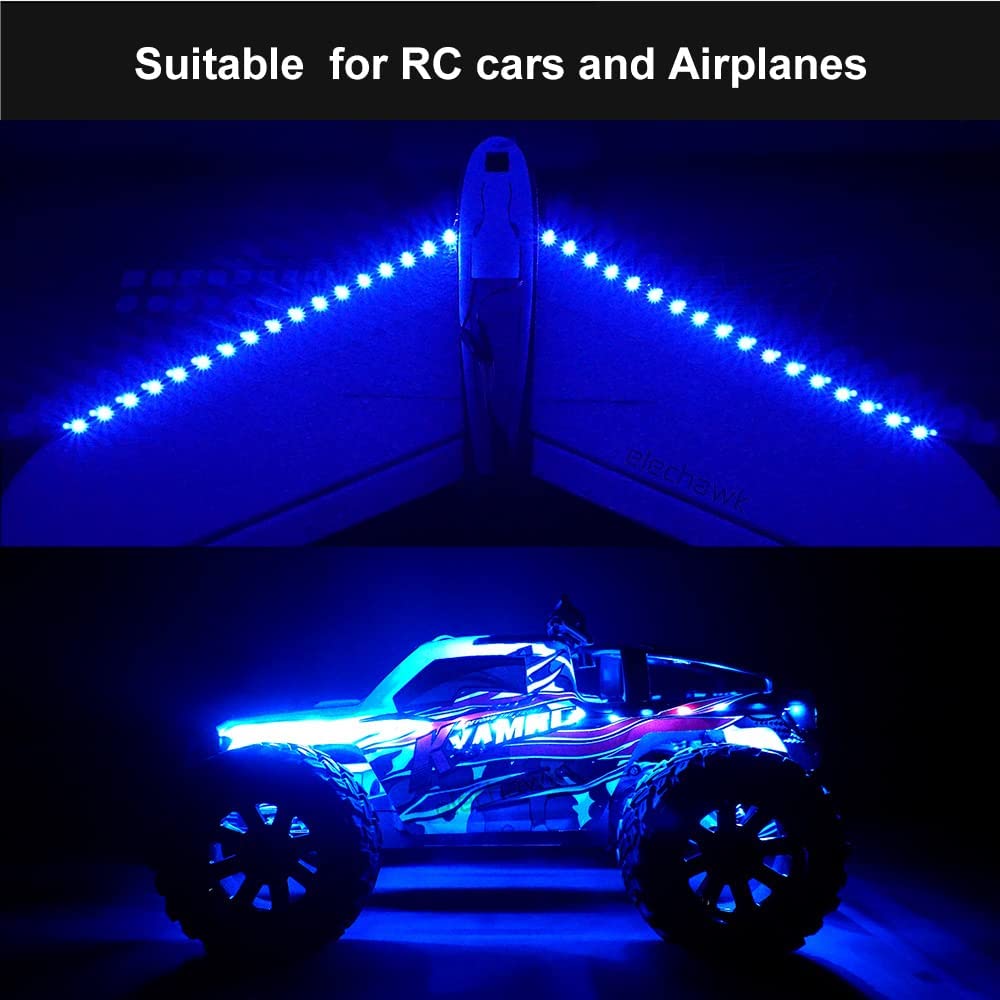 IslandHobbyNut Tira de luces LED para RC (IBlue) PARTE# 98YH