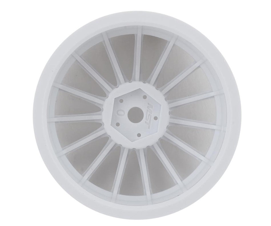 MST 832502W Rueda LM de 24 mm (blanca) (4) (desplazamiento de 0 mm) con hexágono de 12 mm