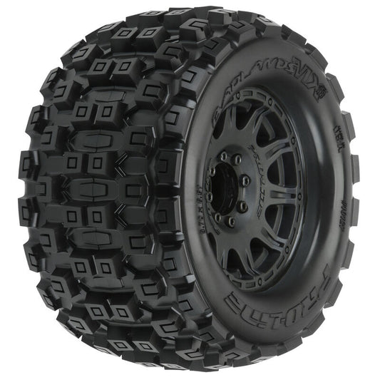 PRO-LINE 10127-10 Badlands MX38 3.8" Mounted Raid MT Tires, 8x32 17mm (F/R)
