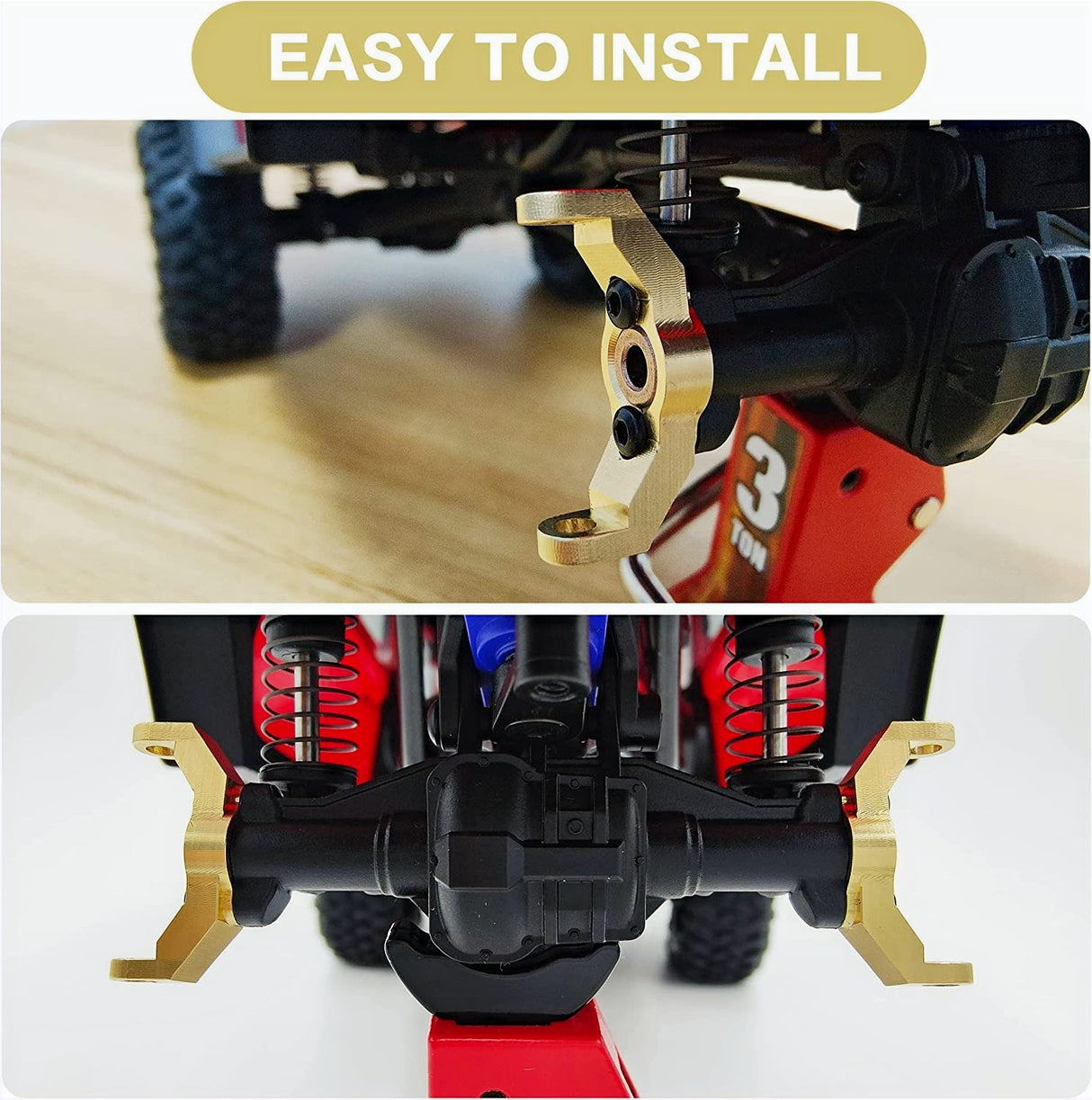 Moyeux à monture C en laiton à l'échelle 1/18 IRonManRc TRX4M