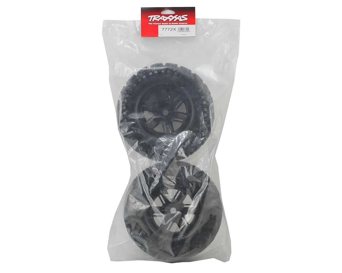 Traxxas 7772X X-Maxx Pre-Mounted Tires & Wheels (Black) (2) (8S Rated)