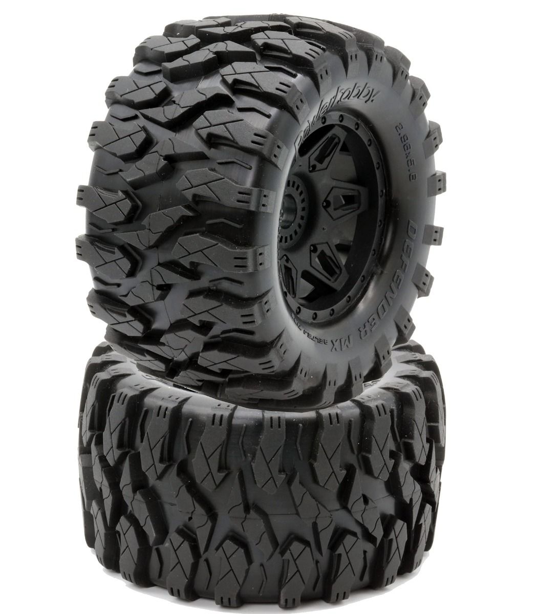 Powerhobby PHT2383 Defender MX Belted All Terrain Tires Mounted 17mm TraxxasMaxx