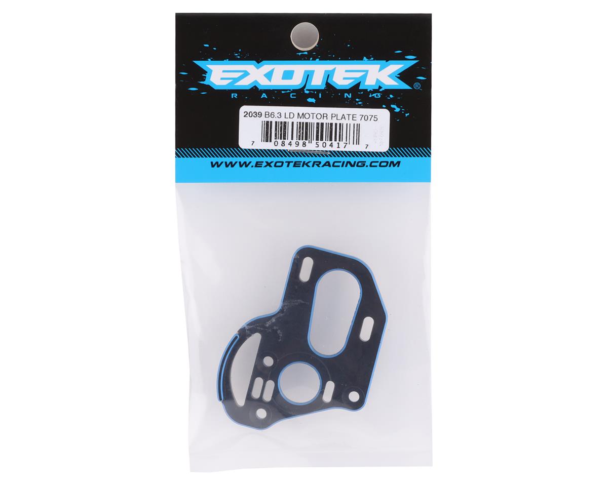 Exotek 2039 B6.3/T6.1/SC6.1 Placa de motor de disposición/trasera (negro/azul)