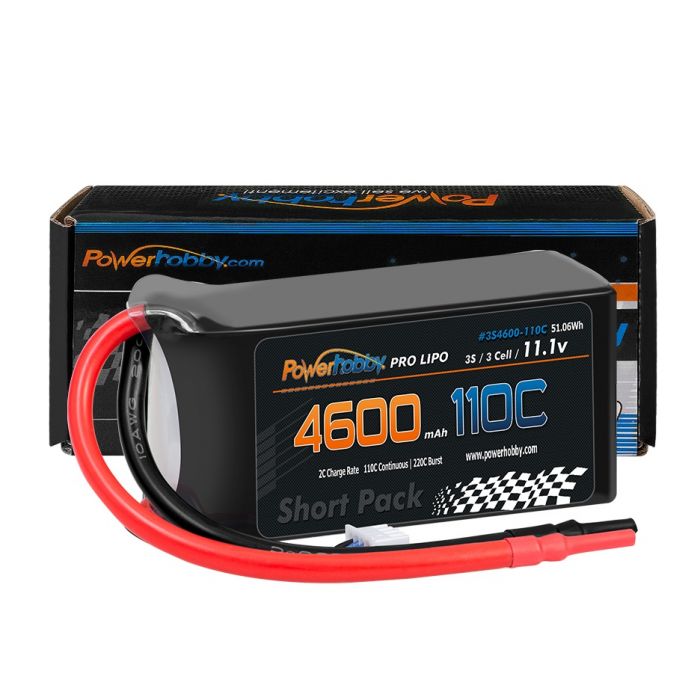 Batterie Lipo Powerhobby 3S 11,4 V 4600 mah 110C-220C pour course de dragsters courtes