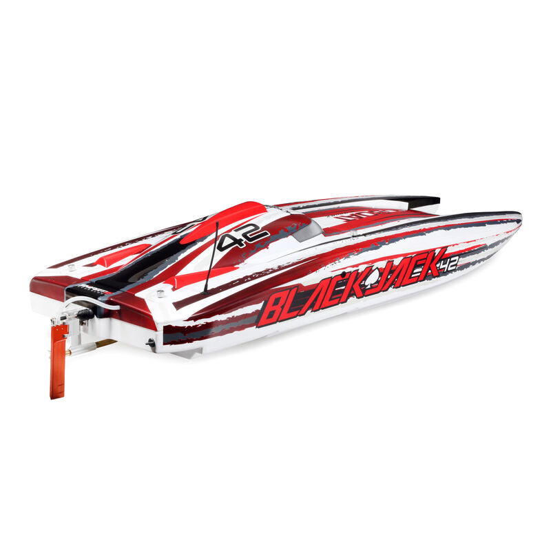 Pro Boat PRB08043T2 Blackjack 42" 8S Brushless RTR Electric Catamaran (White/Red) w/2.4GHz