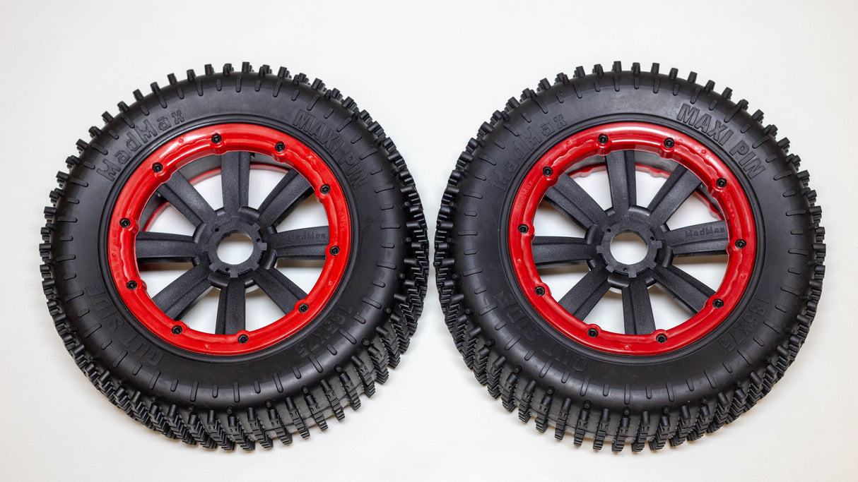DDM RACING MMX100RD MadMax Complete Assembled "Pin" Tire/Wheel set