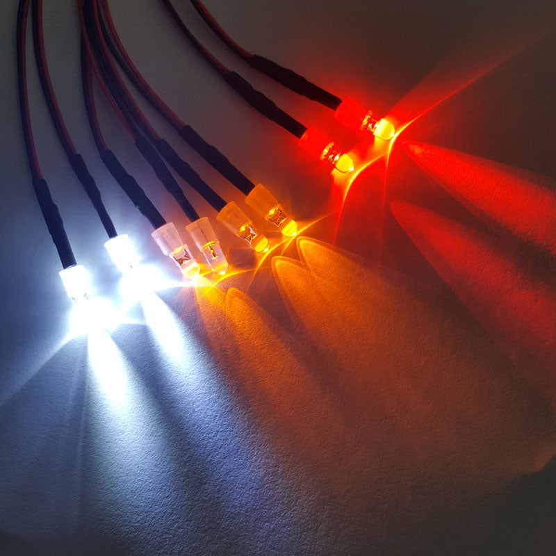 IslandHobbynut LIGHT KIT 15 - 4x YELLOW 5mm, 2x RED 5mm, 2x WHITE 5mm LED (2pcs)