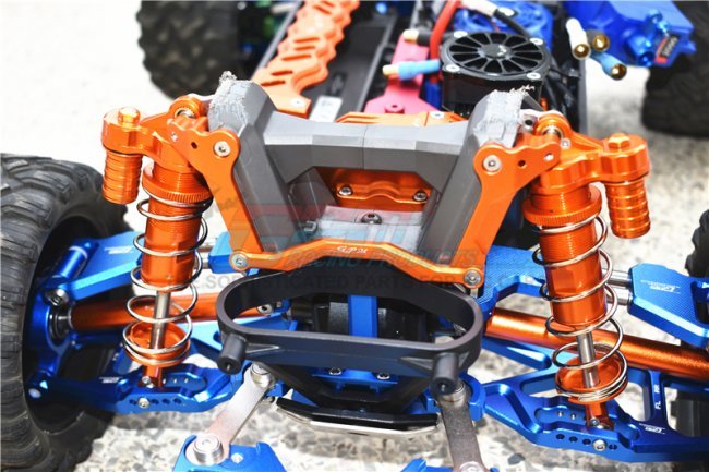 GPM TXMS030 BLUE TRAXXAS MAXX MONSTER TRUCK Soporte de amortiguador trasero de aluminio - Juego de 9 piezas