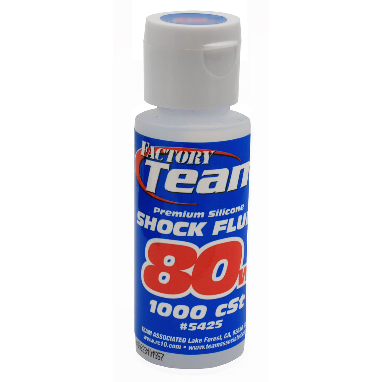 Team Associated 5425 Aceite de choque de silicona de 80 W, 2 oz