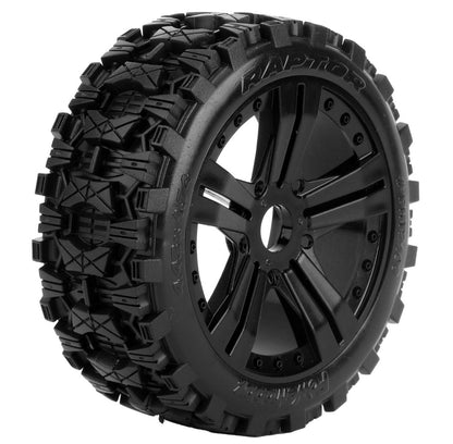 Powerhobby Raptor 1/8 Buggy Belted All Terrain Mounted Tires 17MM Claw Wheels