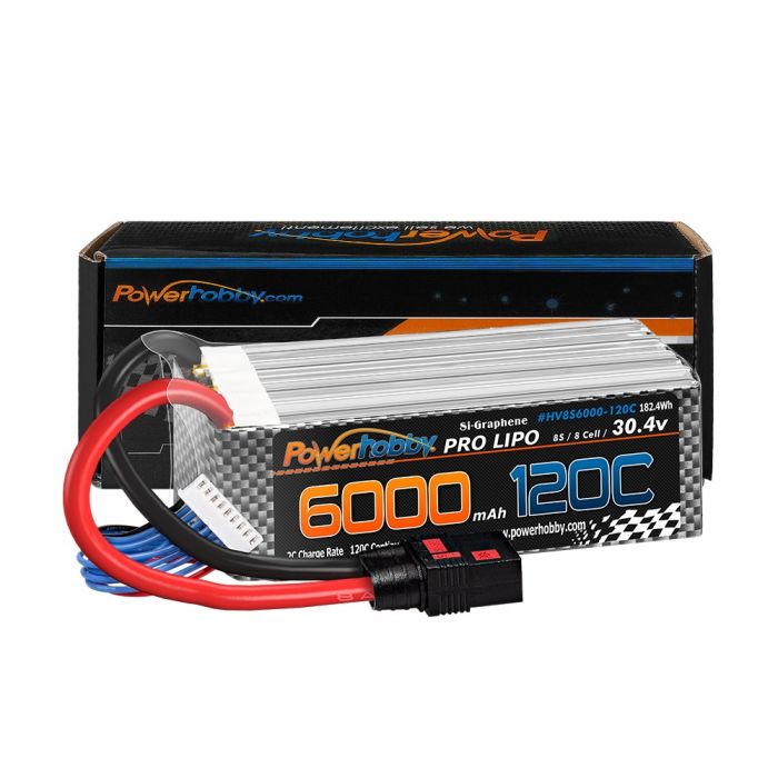 POWERHOBBY 8S 30.4V 6000MAH 120C GRAFENO + BATERÍA LIPO HV CON ENCHUFE QS8 8 AWG