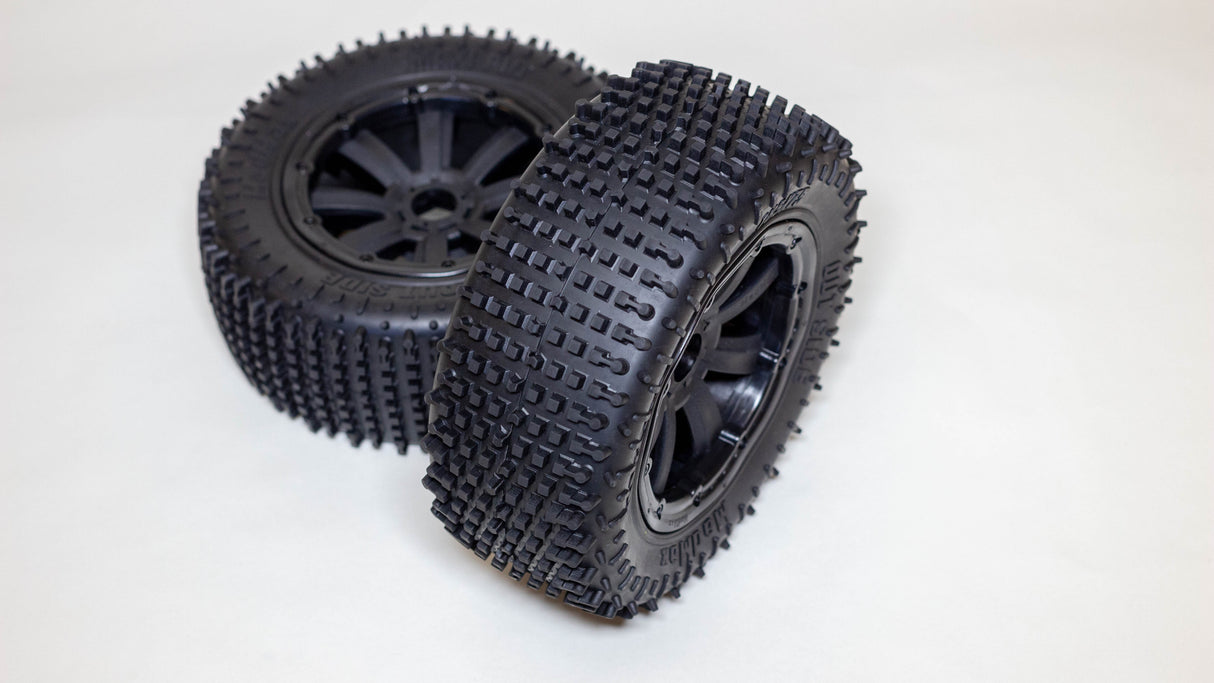 DDM RACING MMX100BK MadMax Complete Assembled "Pin" Tire/Wheel set
