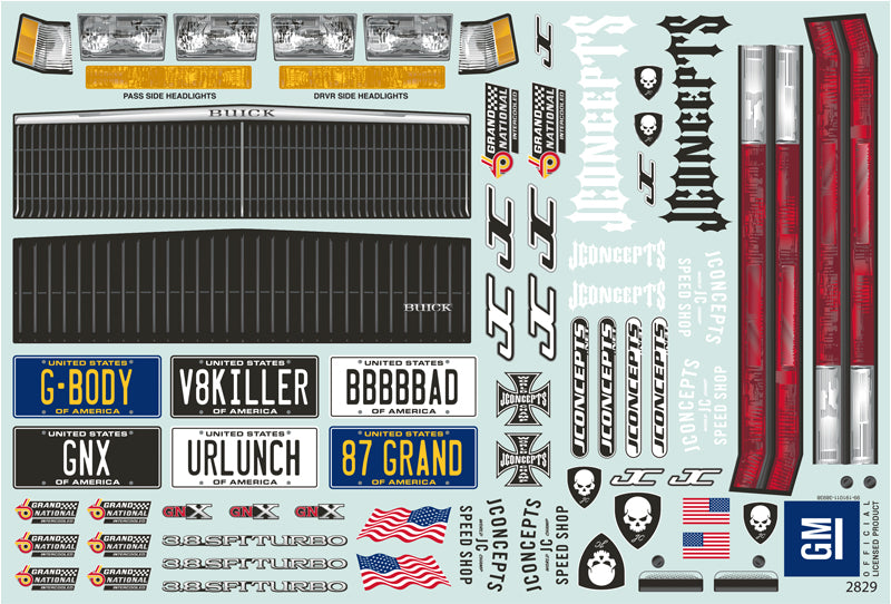 1987 Buick Grand National, 1/10 Street Eliminator Cuerpo transparente JCO0357
