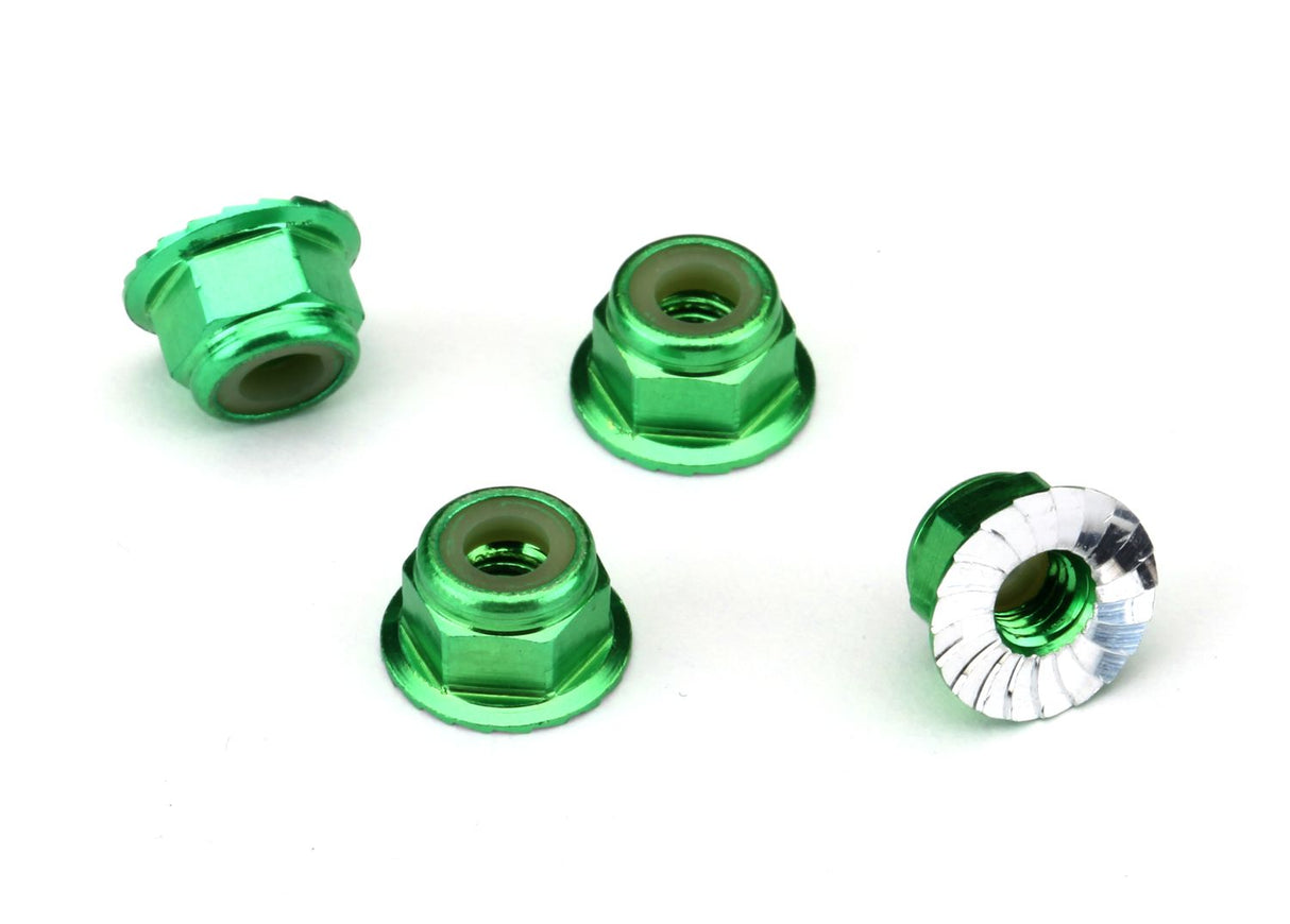 TRAXXAS 1747G ÉCROUS 4MM À BRIDE VERT