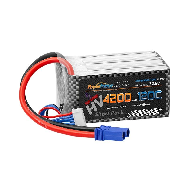 Powerhobby 6S 22.8V 4200mah 120C GRAFENO + Batería HV Lipo con enchufe EC5