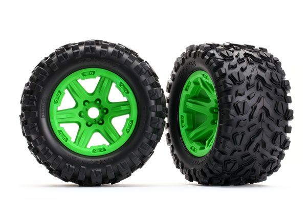 TRAXXAS 8672G T&W GRN WHL/TALON EXT 17MM TSM