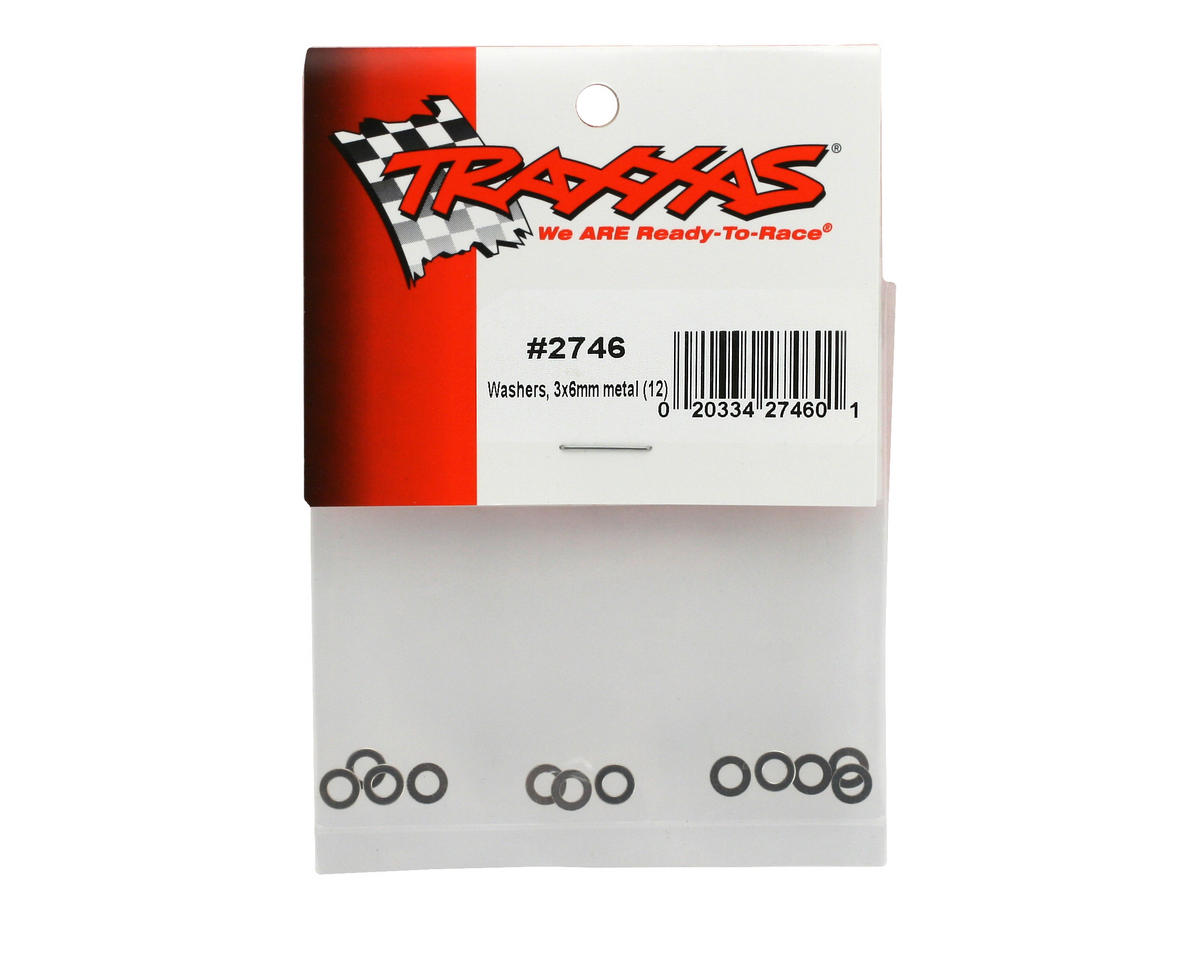 Arandelas metálicas Traxxas 2746 de 3x6 mm (12)