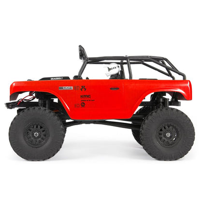 AXIAL AXI90081T1 RED 1/24 SCX24 Deadbolt 4WD Rock Crawler Brushed RTR