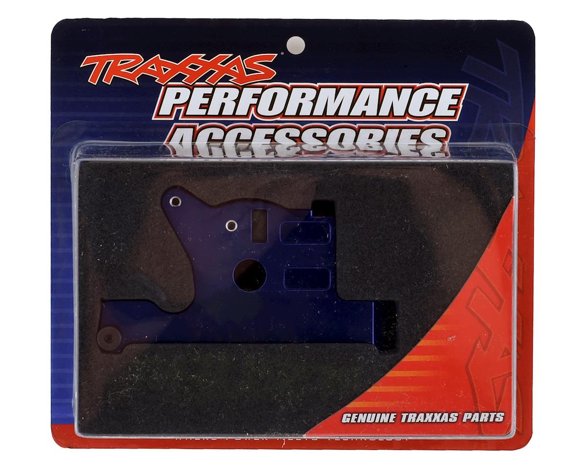 Traxxas 7460R Rustler 4X4 Aluminum Motor Mount (Blue)