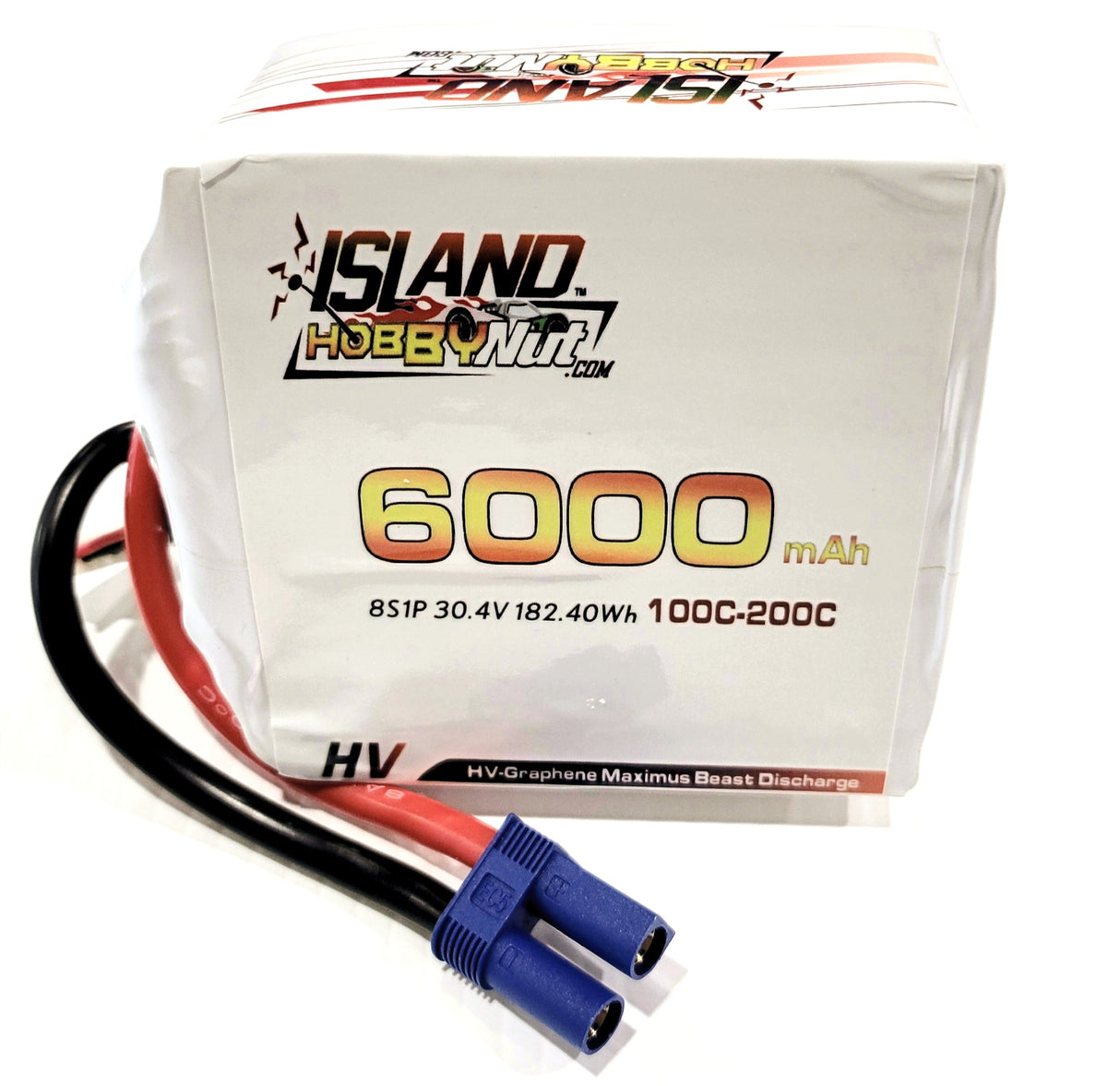 IslandHobbyNut 8s SHORTY 6000 mah 30.4v 8s 100 - 200C BATTERIE LIPO AVEC EC5 ou QS8