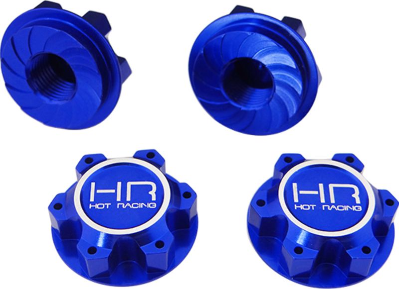 Hot Racing XMX10N06 Tuercas de rueda hexagonales dentadas de aluminio de 25 mm (4) Traxxas X-Maxx