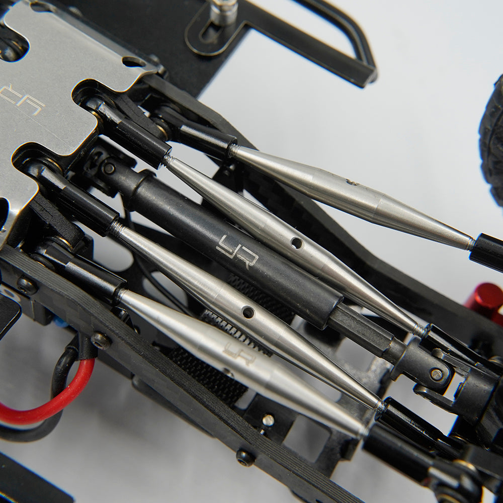 YEAH RACING JUEGO DE ENLACES DE ACERO CON DISTANCIA ENTRE EJES DE 133,5 MM PARA CUERPO DE MUERTE AXIAL SCX24