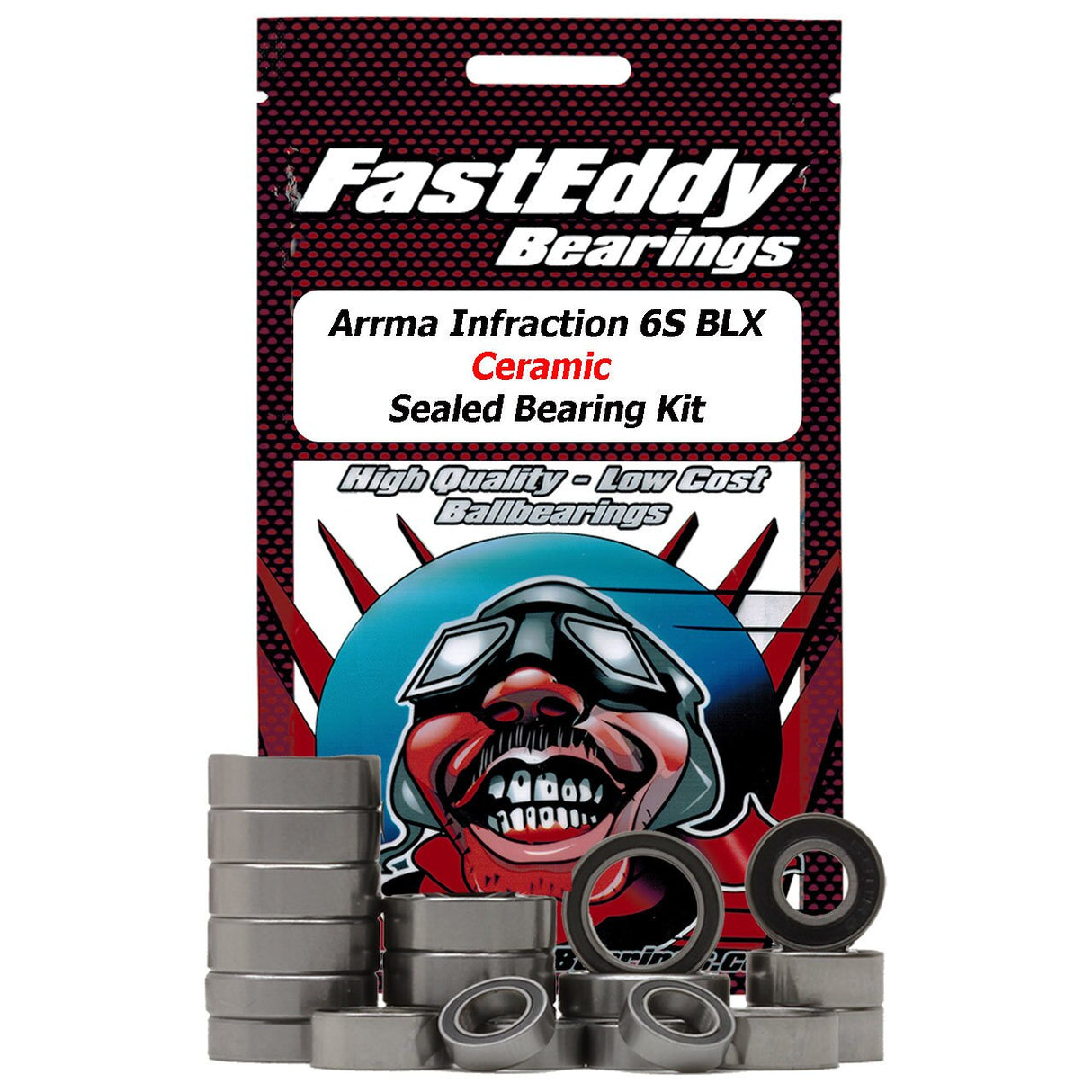 FastEddy Arrma Infraction 6S BLX Ceramic Sealed Bearing Kit