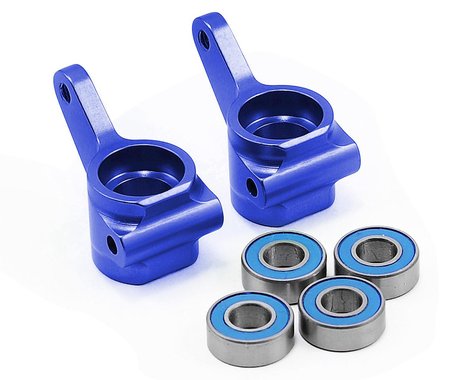 Traxxas 3636A Bloques de dirección de aluminio con rodamientos de bolas (azul) (2)