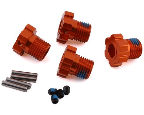 Traxxas 8654A 17mm Splined Wheel Hub Hex (Orange) (4)