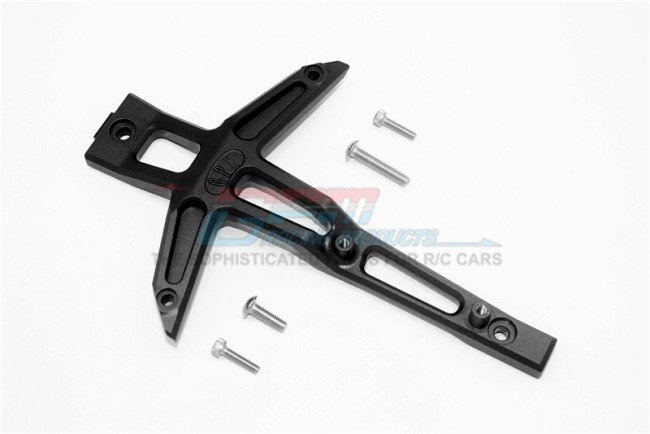 GPM TXMS048C Juego de 5 soportes para chasis delantero de aluminio Traxxas Maxx negro