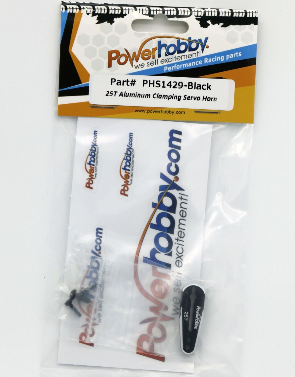 Powerhobby 25T klaxon servo de serrage en aluminium noir PHS1429-noir