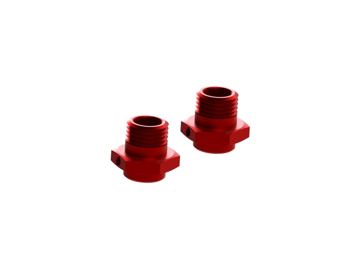 ARRMA AR310484 ALUMINUM WHEEL HEX 17MM (16.5MM THICK, RED) (2PCS)